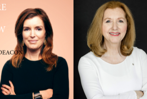 Mary Gordon and Gill Deacon profile shots. Here and Now CBC